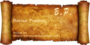 Barna Poppea névjegykártya